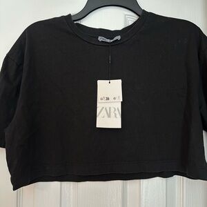 Zara Classic Black Crop Top